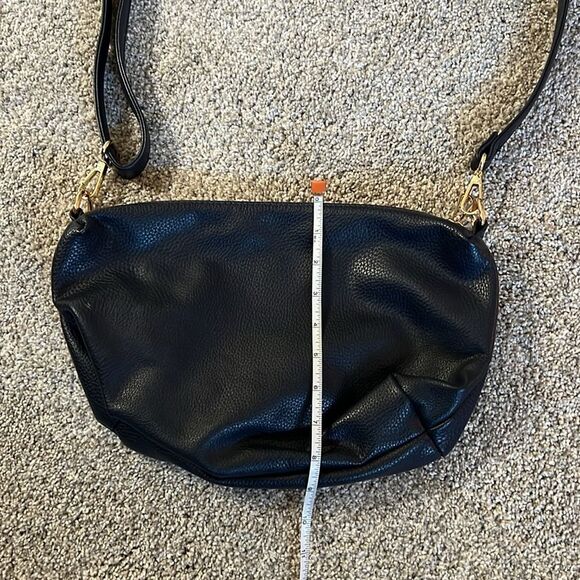 Navy Blue Brandless Plain Crossbody Purse w/ Adjustable Strap - Picture 4 of 10